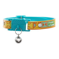 Kittyrama Savanna cat collar with bell highlights quick-release safety