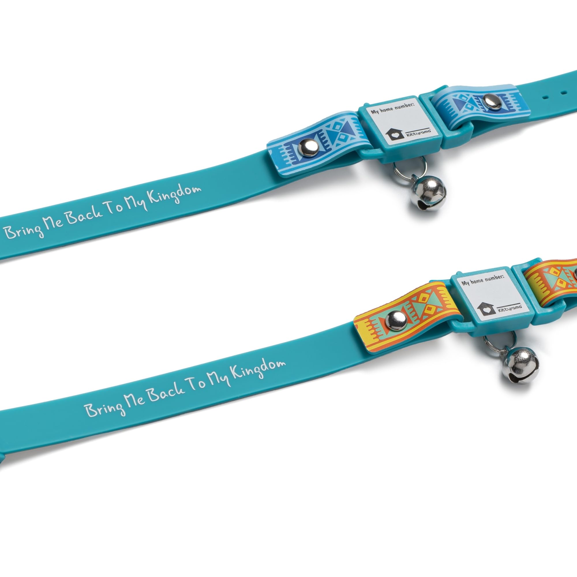 Kittyrama Savanna collar close-up on soft silicone strap