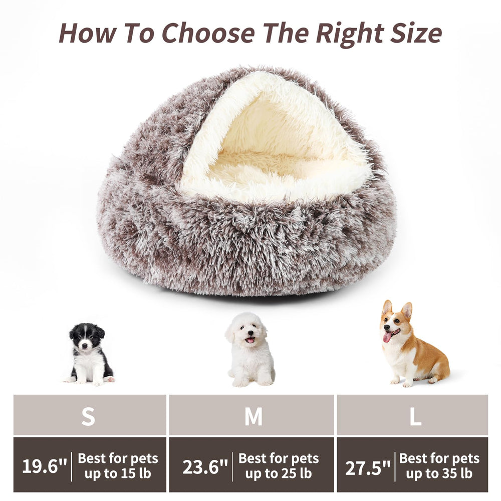 KITTYWOO size guide image showing four sizes for small to medium pets