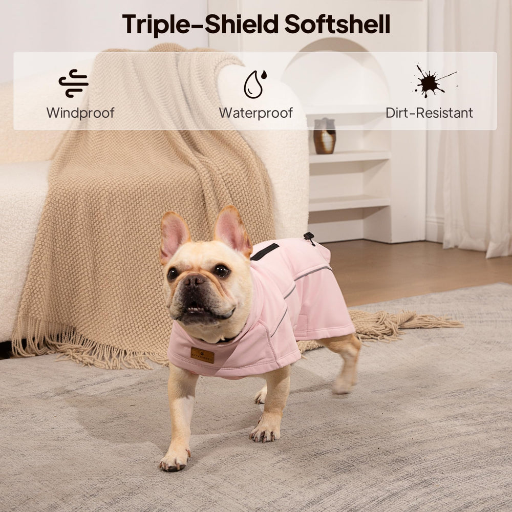 KITVAMREX dual zipper leash opening simplifies walking.