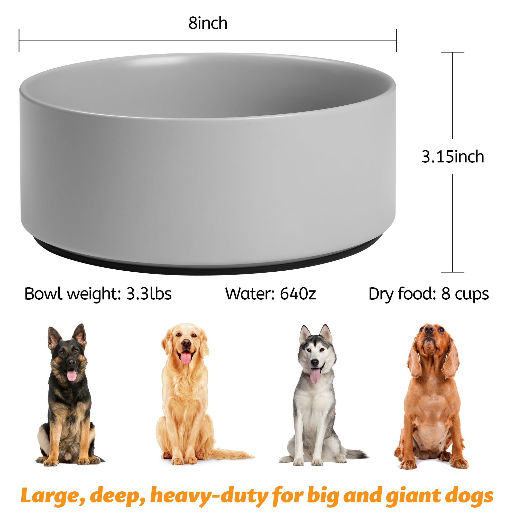 Kitwinney 8-inch matte glaze bowl blends with home decor.