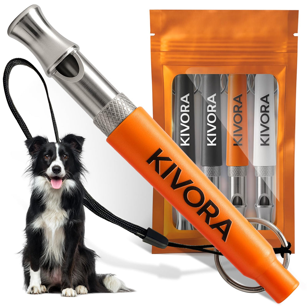 KIVORA dog whistle pack orange ready for outdoor bark control