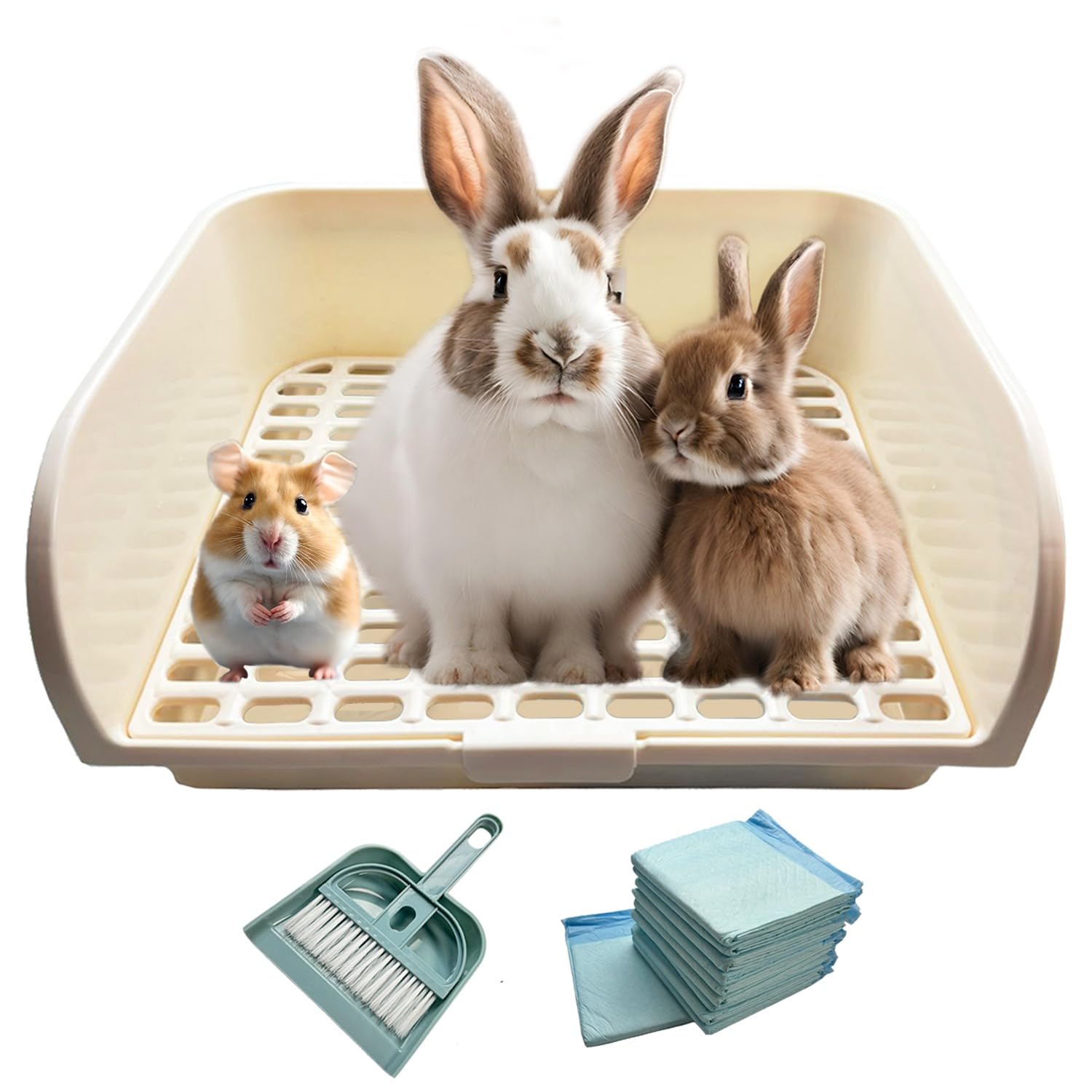 Kiwi & Mora rabbit litter box exterior shows durable, leak-proof construction for a tidy home.