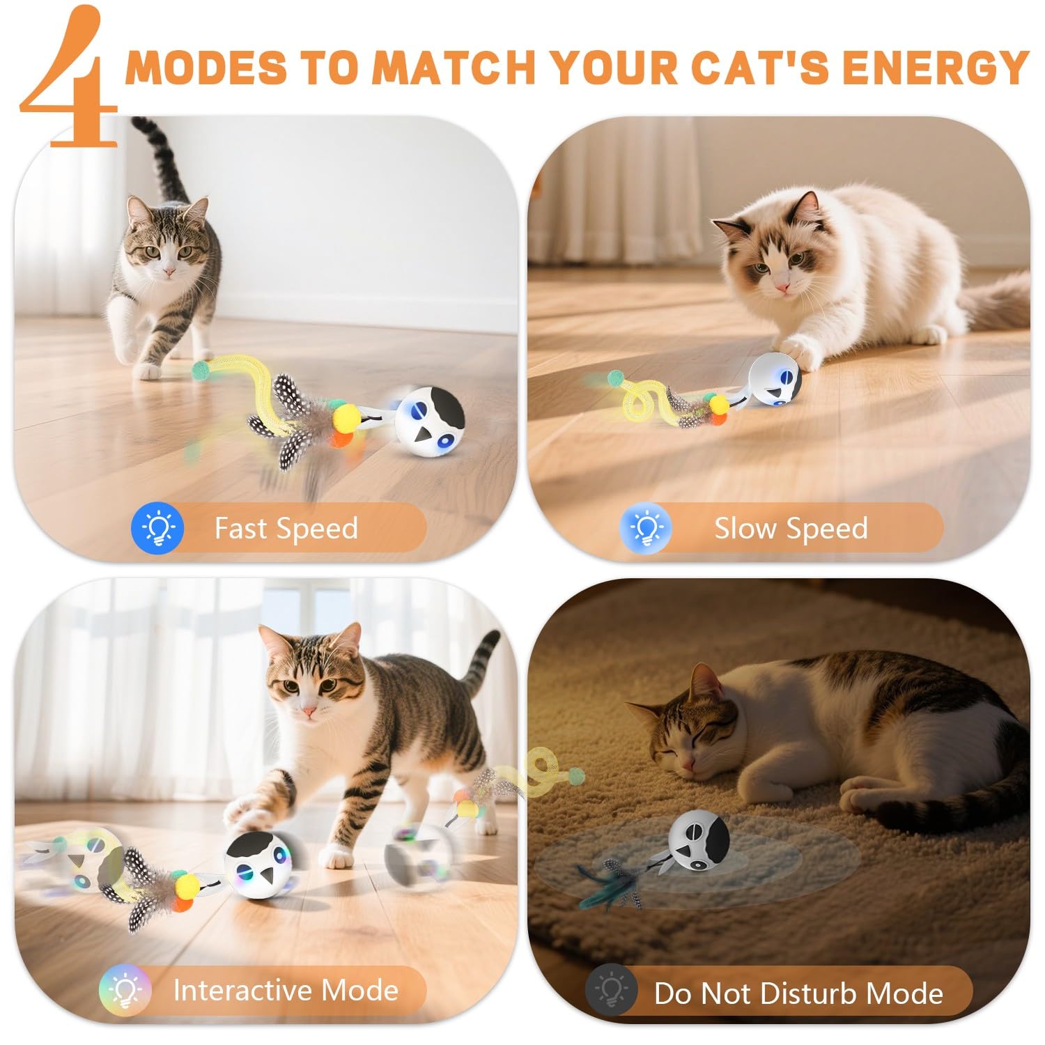 KiwiLove clap-activated cat toy enables quick retrieval with sound cue