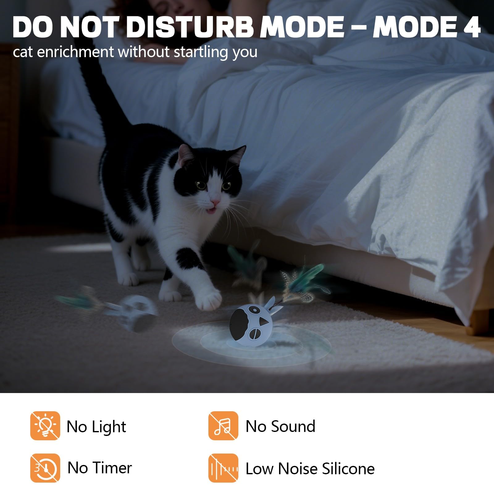 KiwiLove cat toy clap activation facilitates quick retrieval and interactive play.
