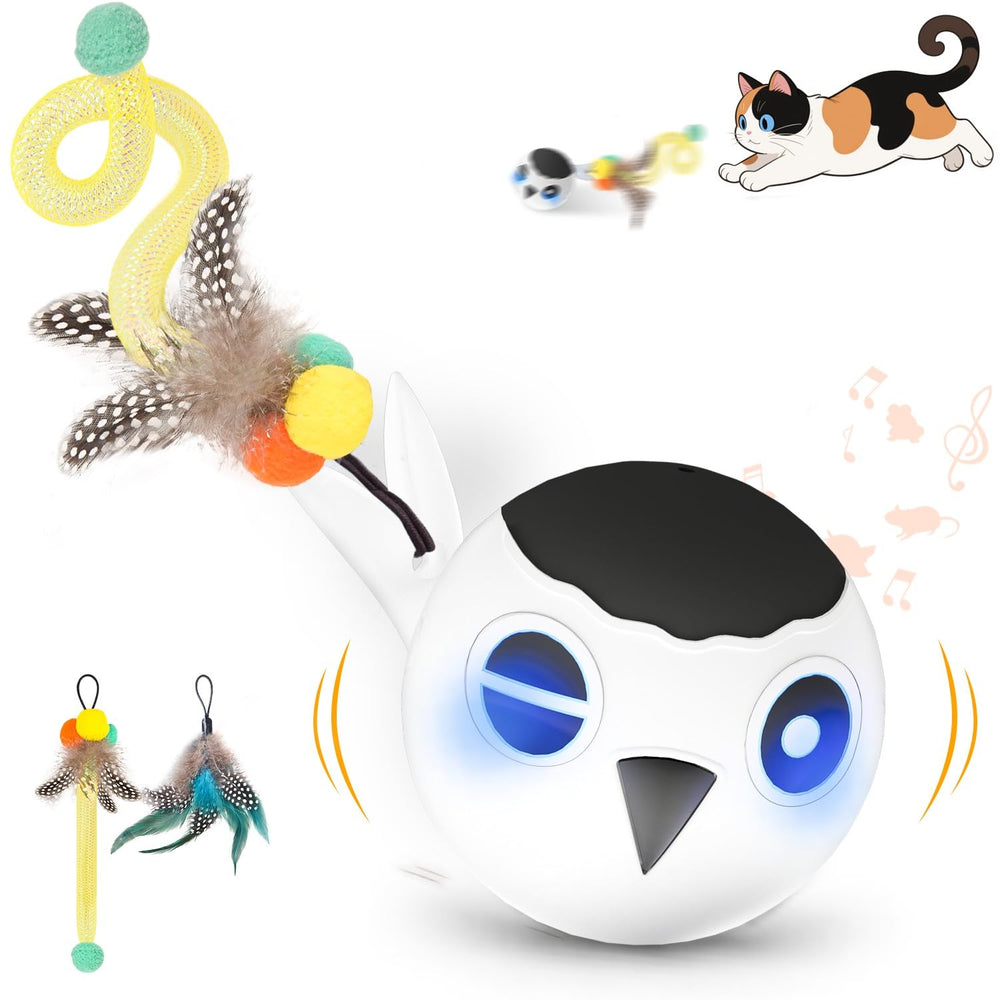 KiwiLove interactive cat toy with chase mode keeps cats engaged