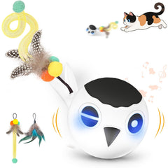 KiwiLove interactive cat toy with chase mode keeps cats engaged