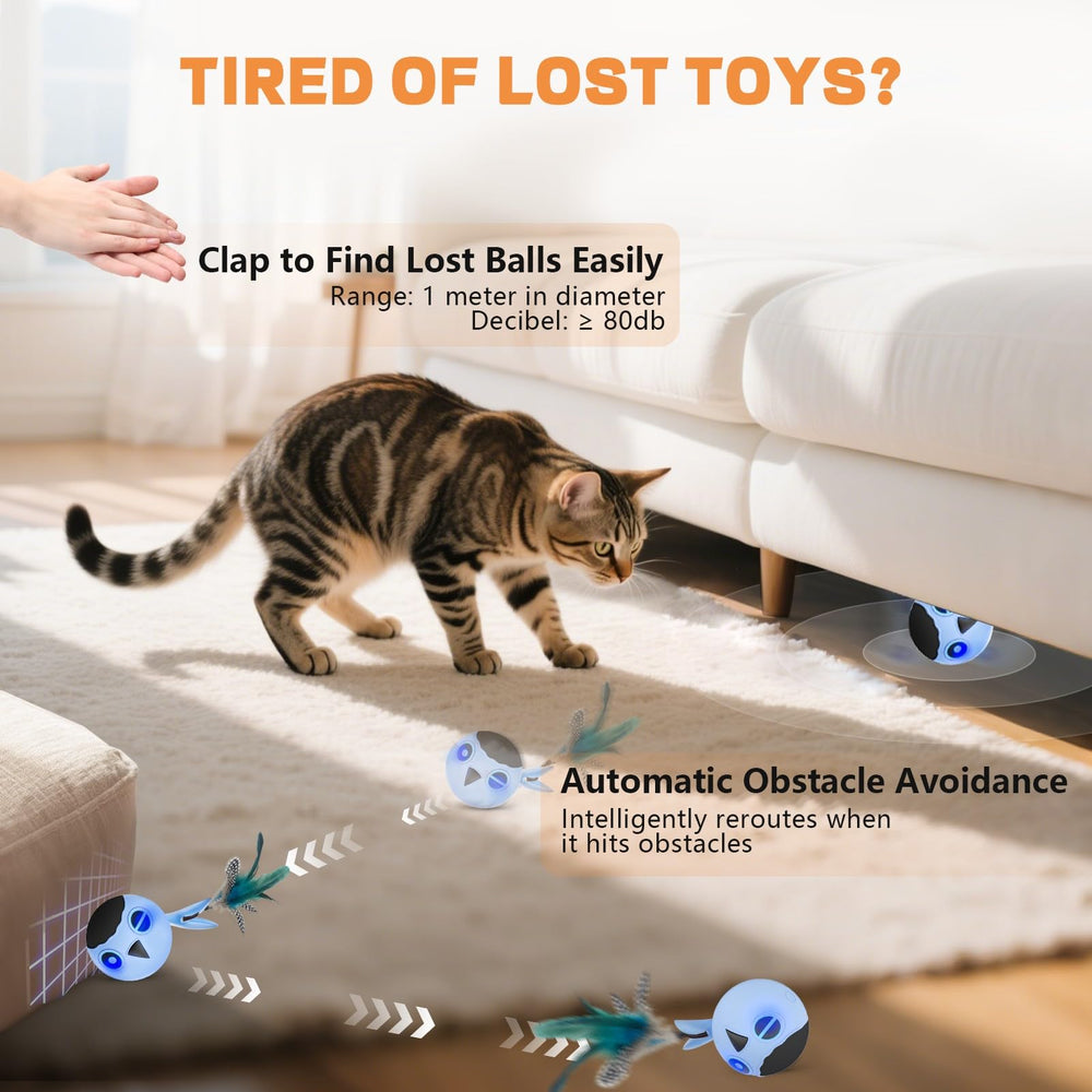 KiwiLove cat toy USB Type-C recharge keeps playtime ready with a simple cable.