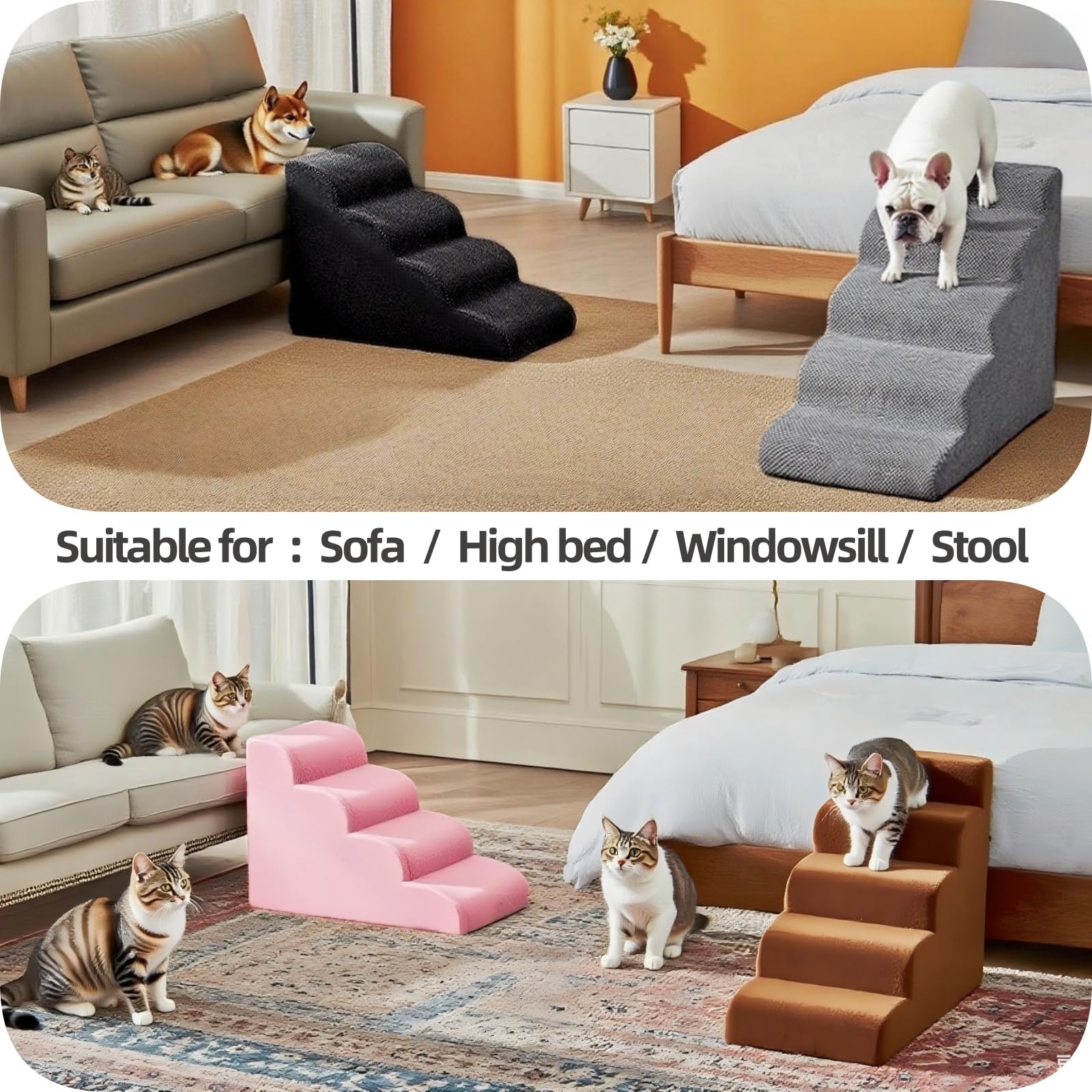 KIWIWOOF extra non-slip mat enhances floor stability.
