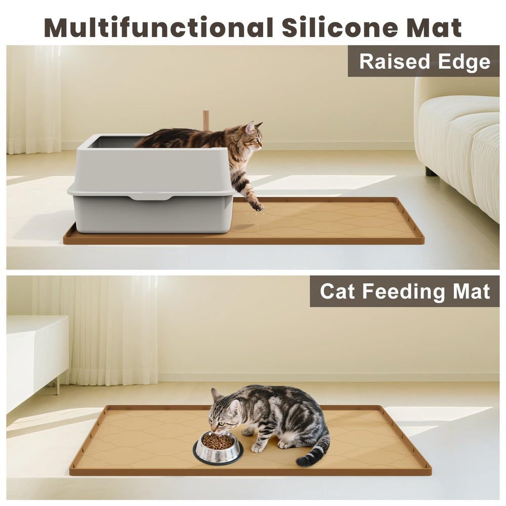 KIXCVDM litter mat easy-clean silicone surface for quick maintenance.