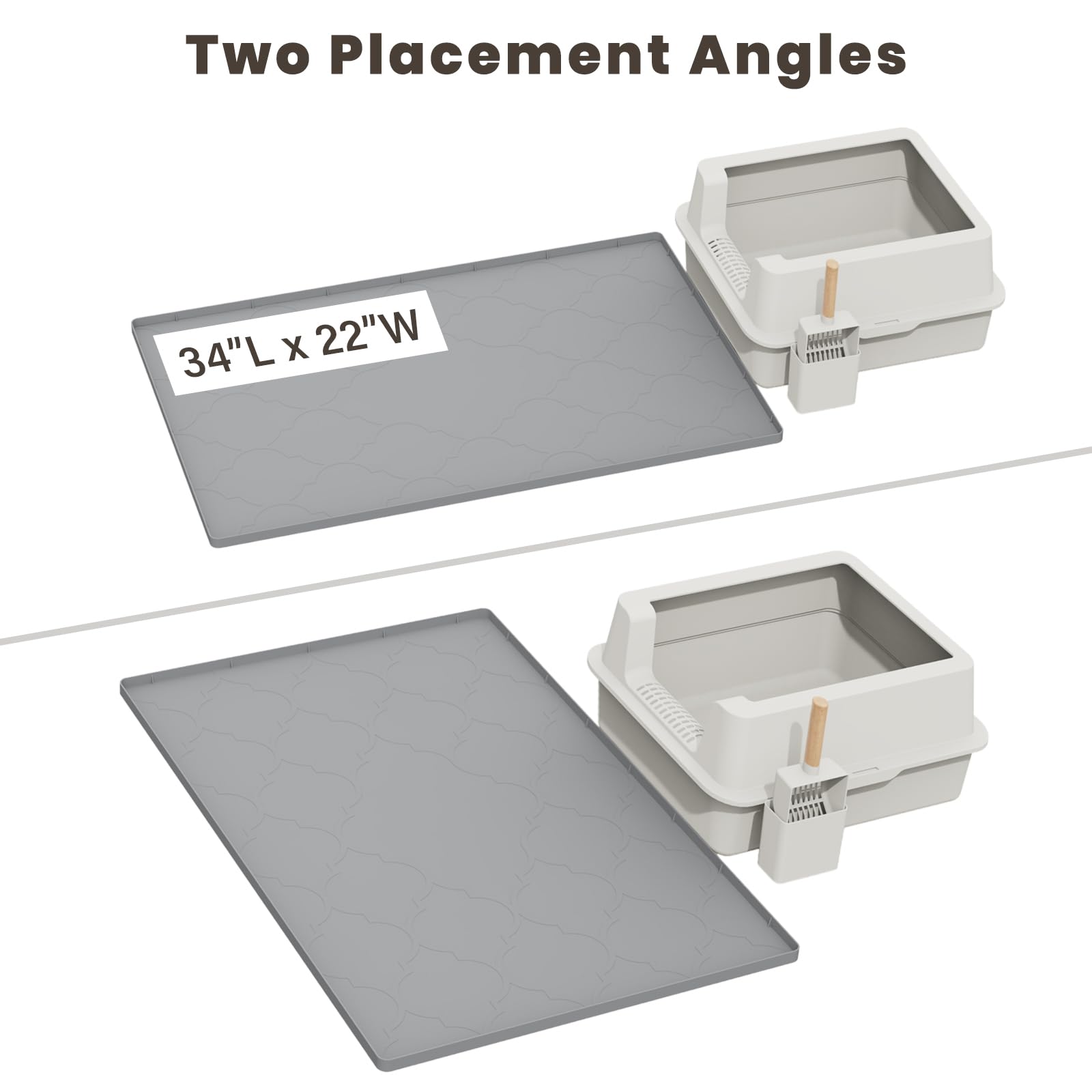 KIXCVDM floor-protection mat catches moisture around the litter area.