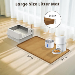 KIXCVDM waterproof silicone mat near bowls prevents spills and keeps floors dry.
