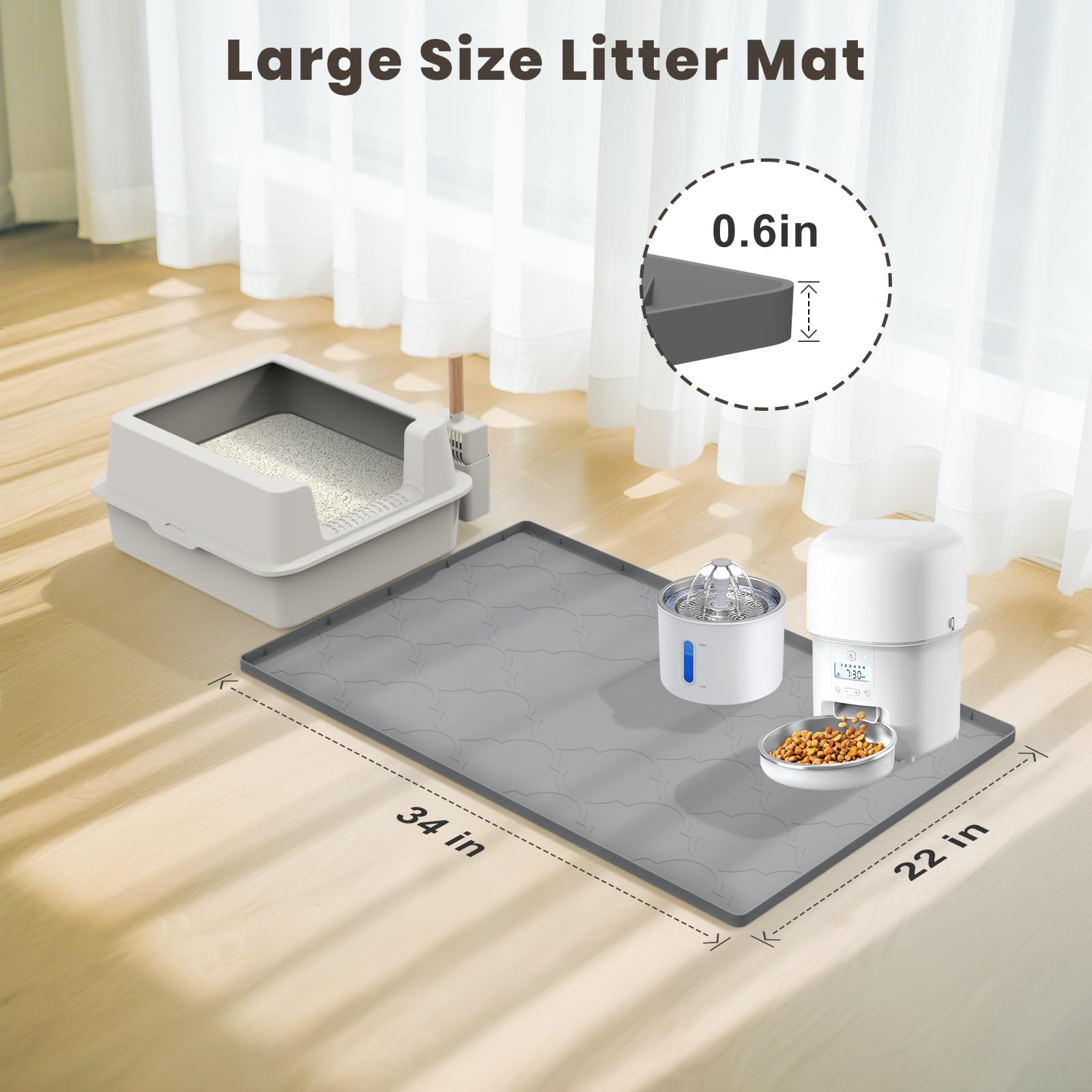 KIXCVDM easy-clean cat litter mat resists dirt and stays fresh after use.