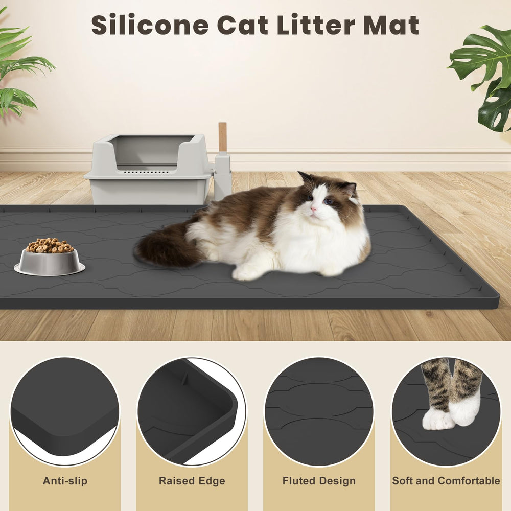 KIXCVDM silicone mat with waterproof edge protects your floor