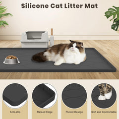 KIXCVDM silicone mat with waterproof edge protects your floor