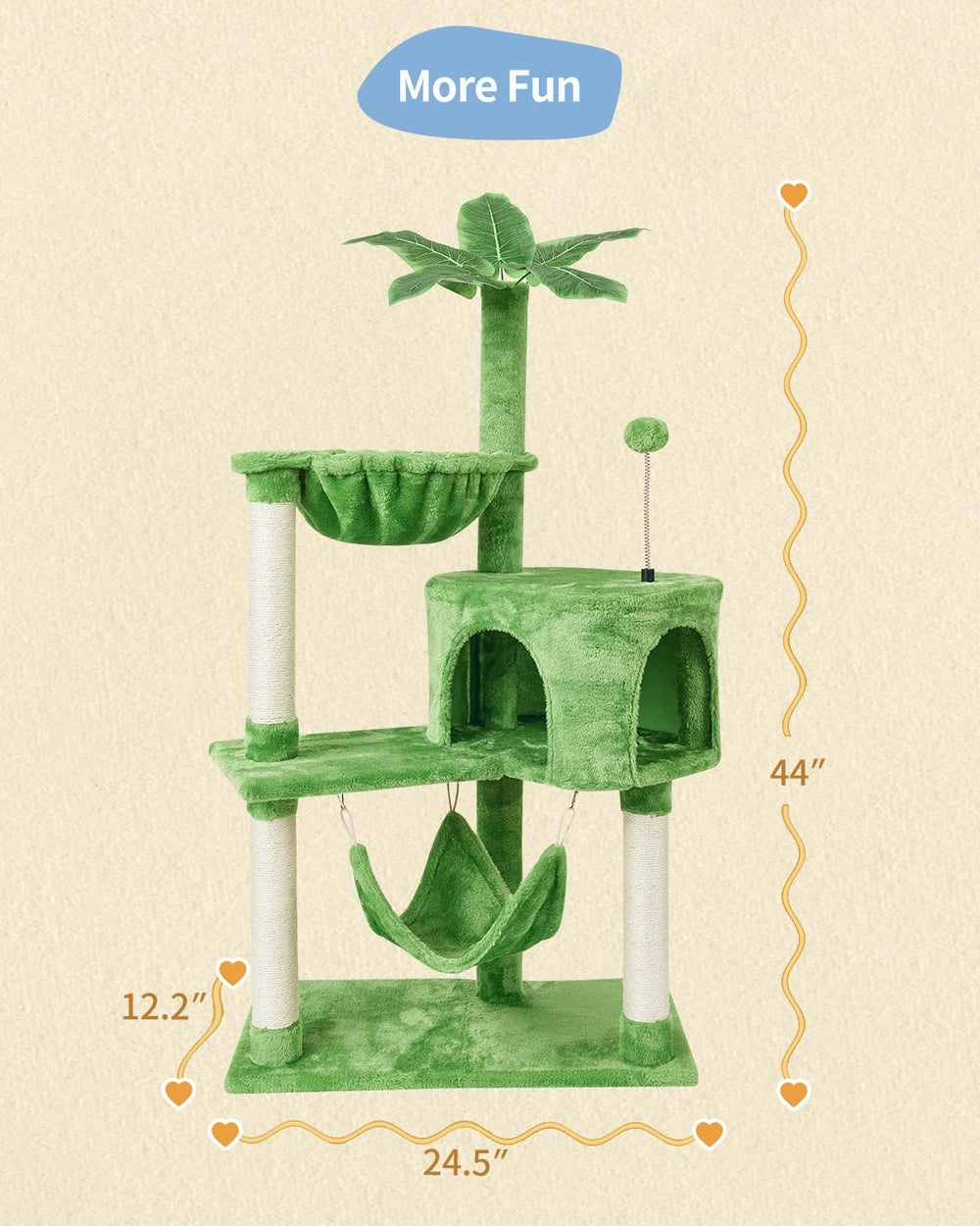 KIYUMI cat tree green cat view invites observation from eye level