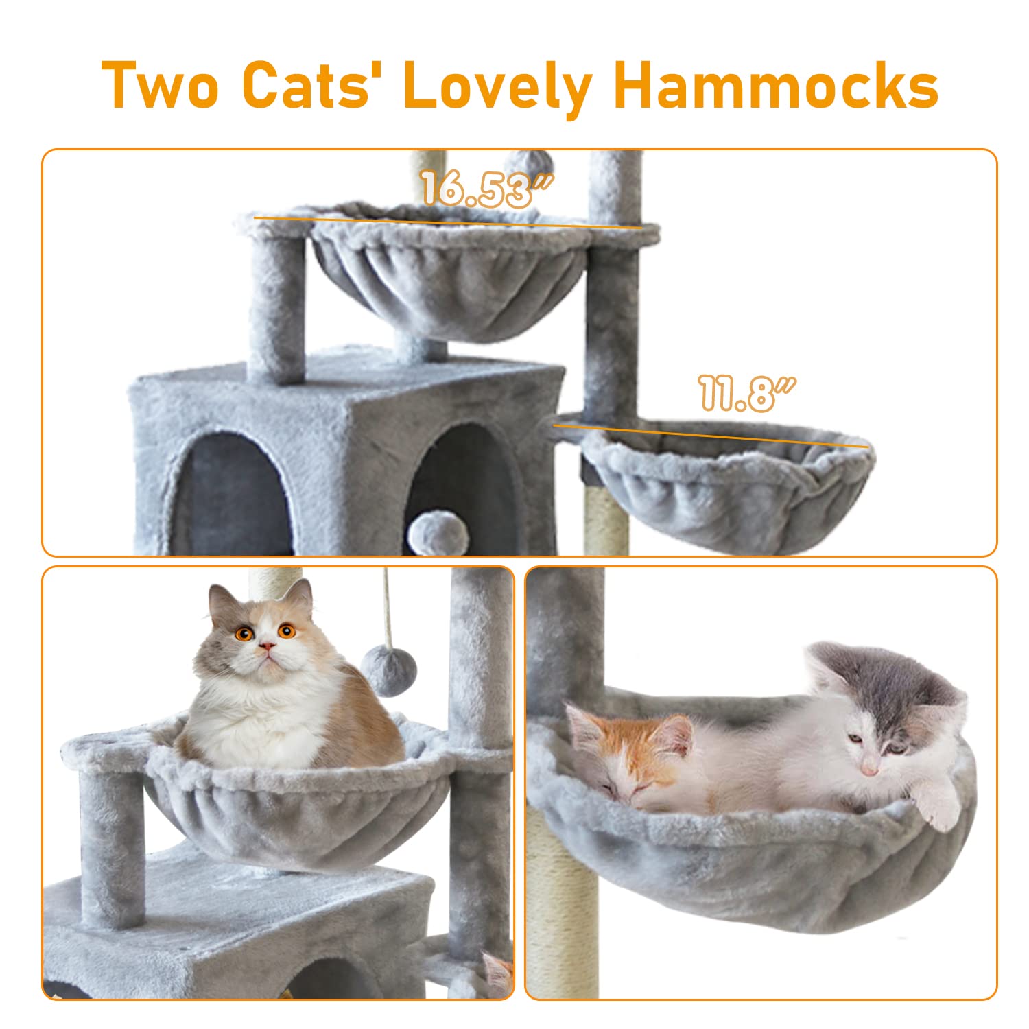 KIYUMI cat tree sisal posts emphasize durable scratching to protect furniture.