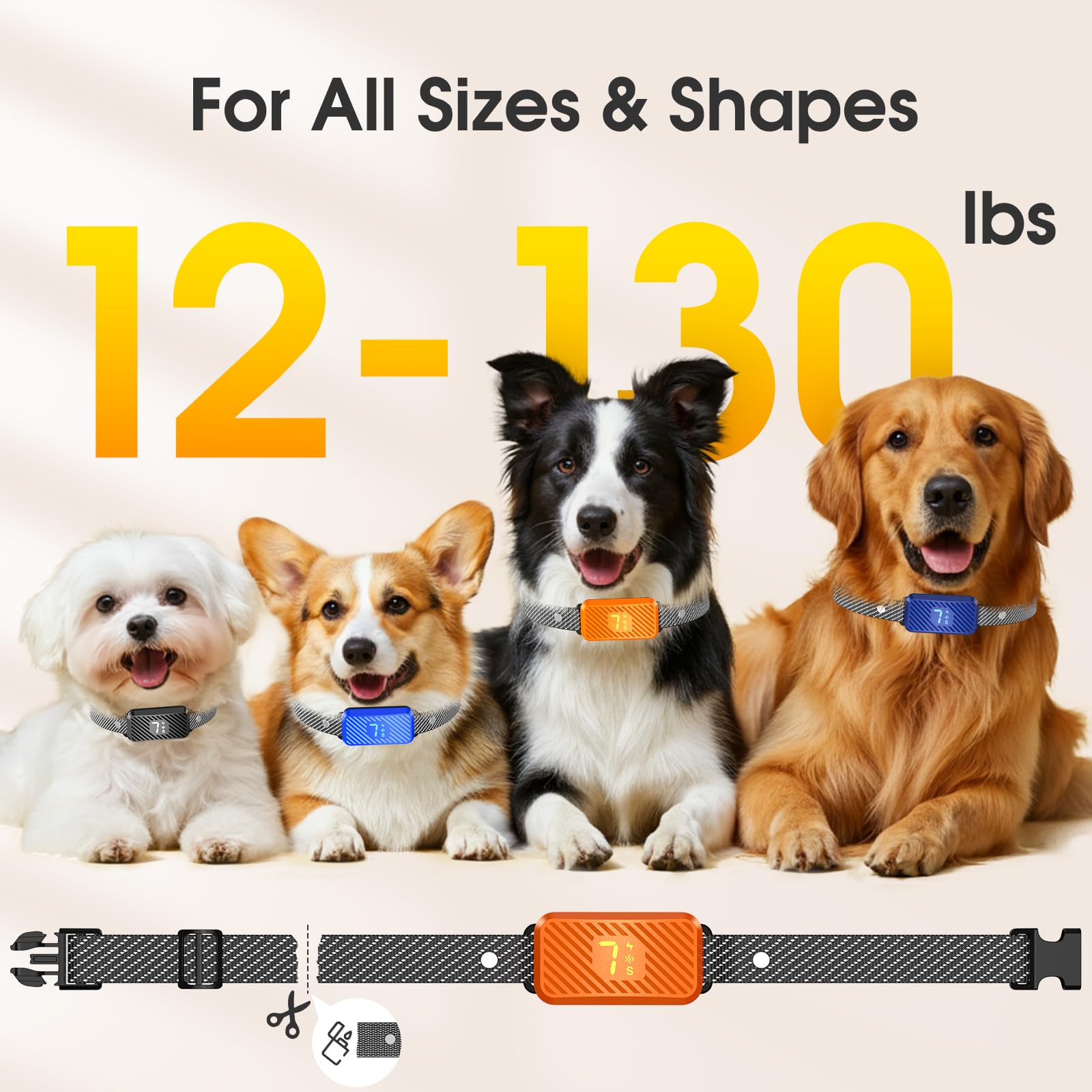 KJKZO bark collar 2-hour fast charging emphasizes long-lasting use between charges