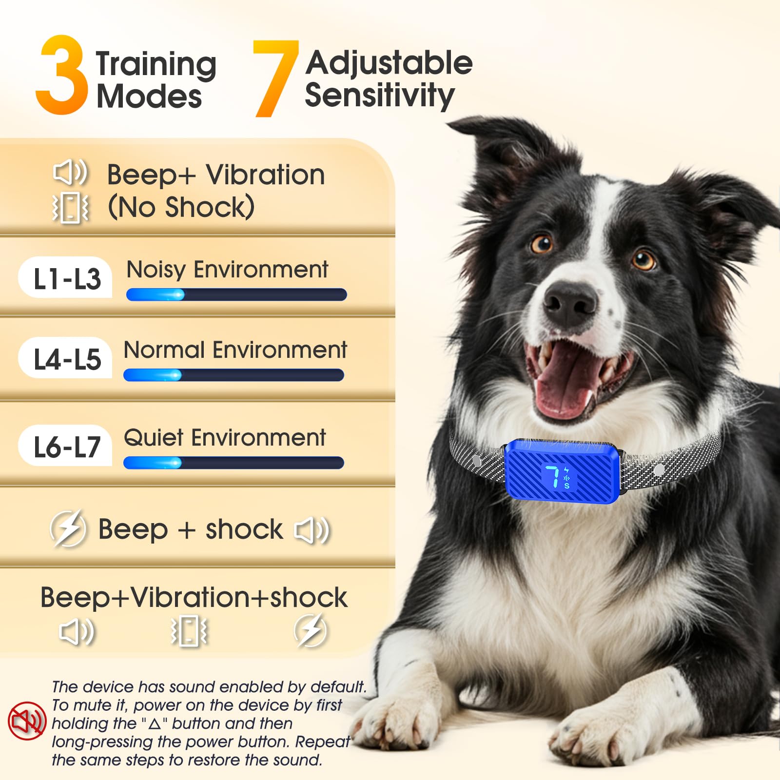 KJKZO bark collar delivers 0.1-second response to curb barking quickly