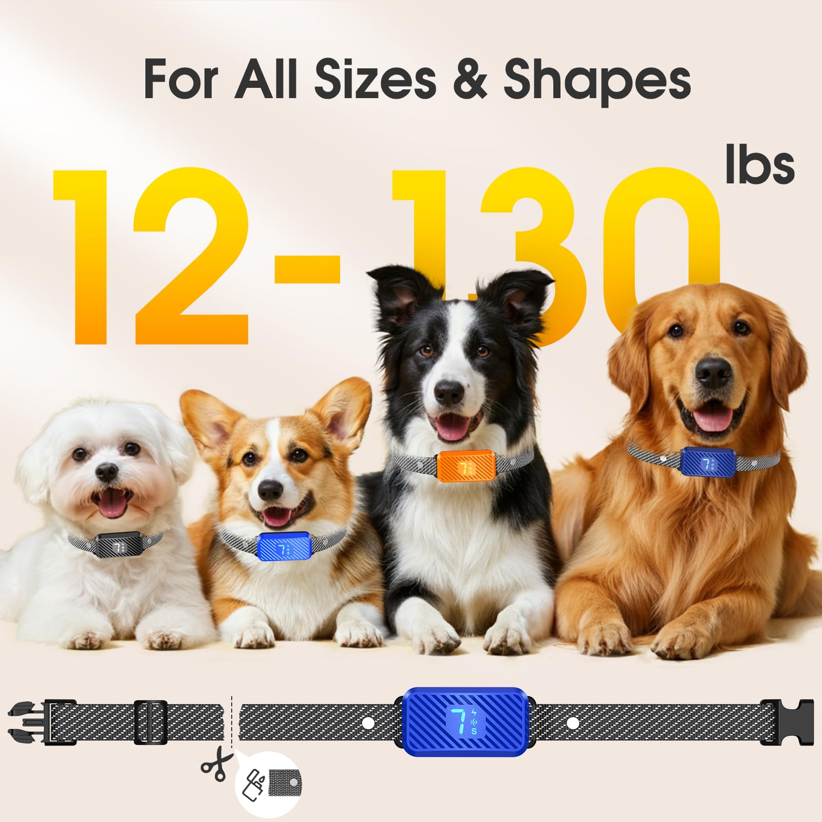 KJKZO bark collar 2-hour fast-charge with long-lasting operation