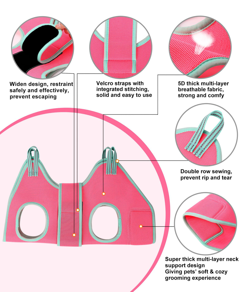 Kkiimatt grooming hammock with carabiners and tools for quick setup.