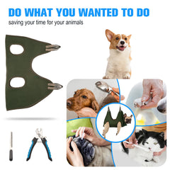 Kkiimatt dog nail trimming clipper kit close-up with safety gadget design for calm sessions