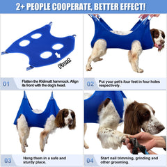 Kkiimatt grooming hammock breathable 3D mesh for comfort during grooming