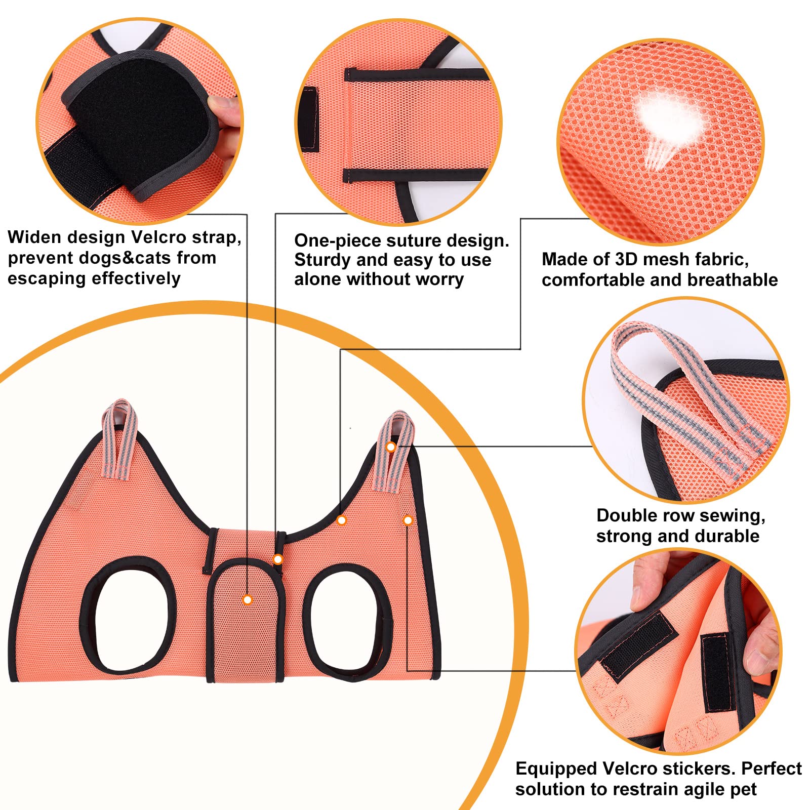 Kkiimatt grooming hammock size chart image demonstrates XXS option for tiny dogs.