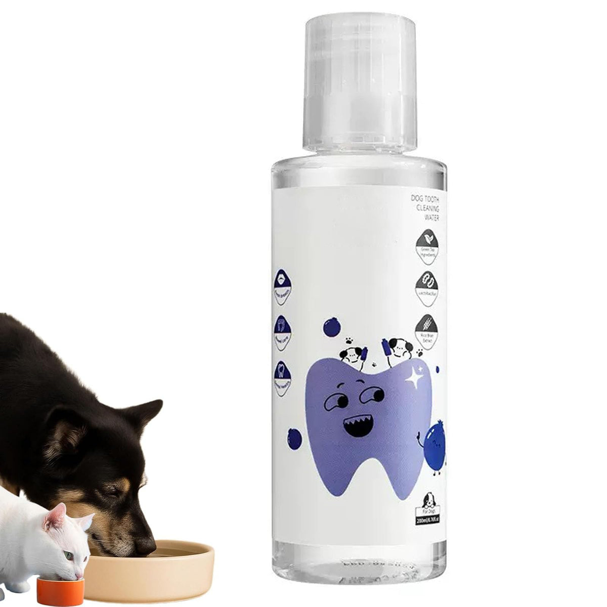 KKINYAS Dental Water Additive bottle closeup for easy daily dental care.