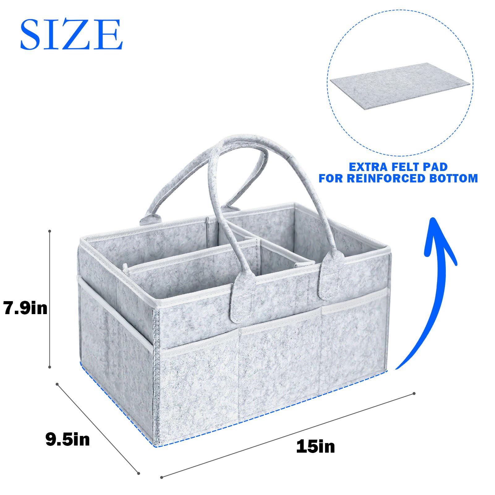 klawdsky grooming tote carrying handles make it easy to transport