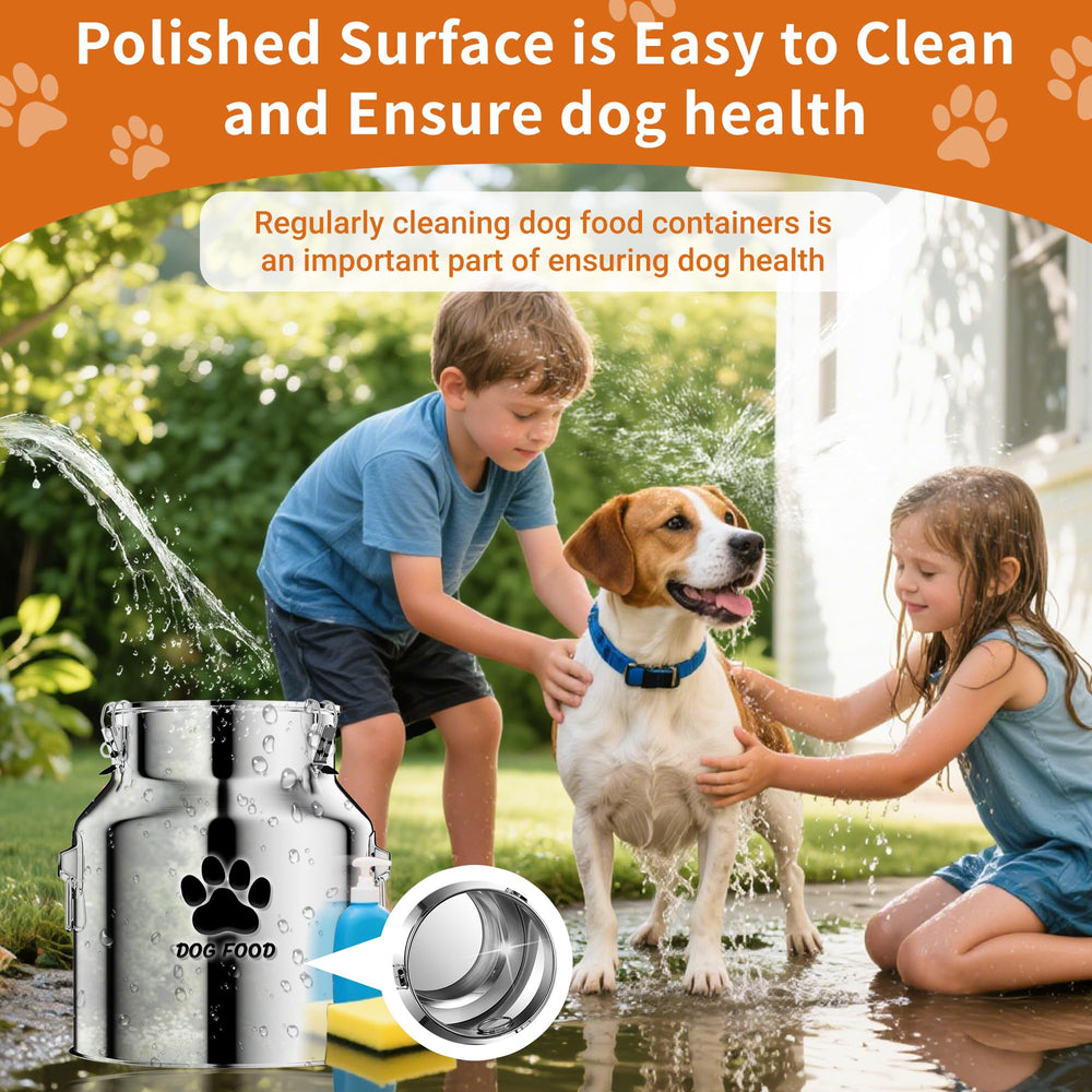 Kluronyo multi-use bin stores dog, cat food and more for organized homes.