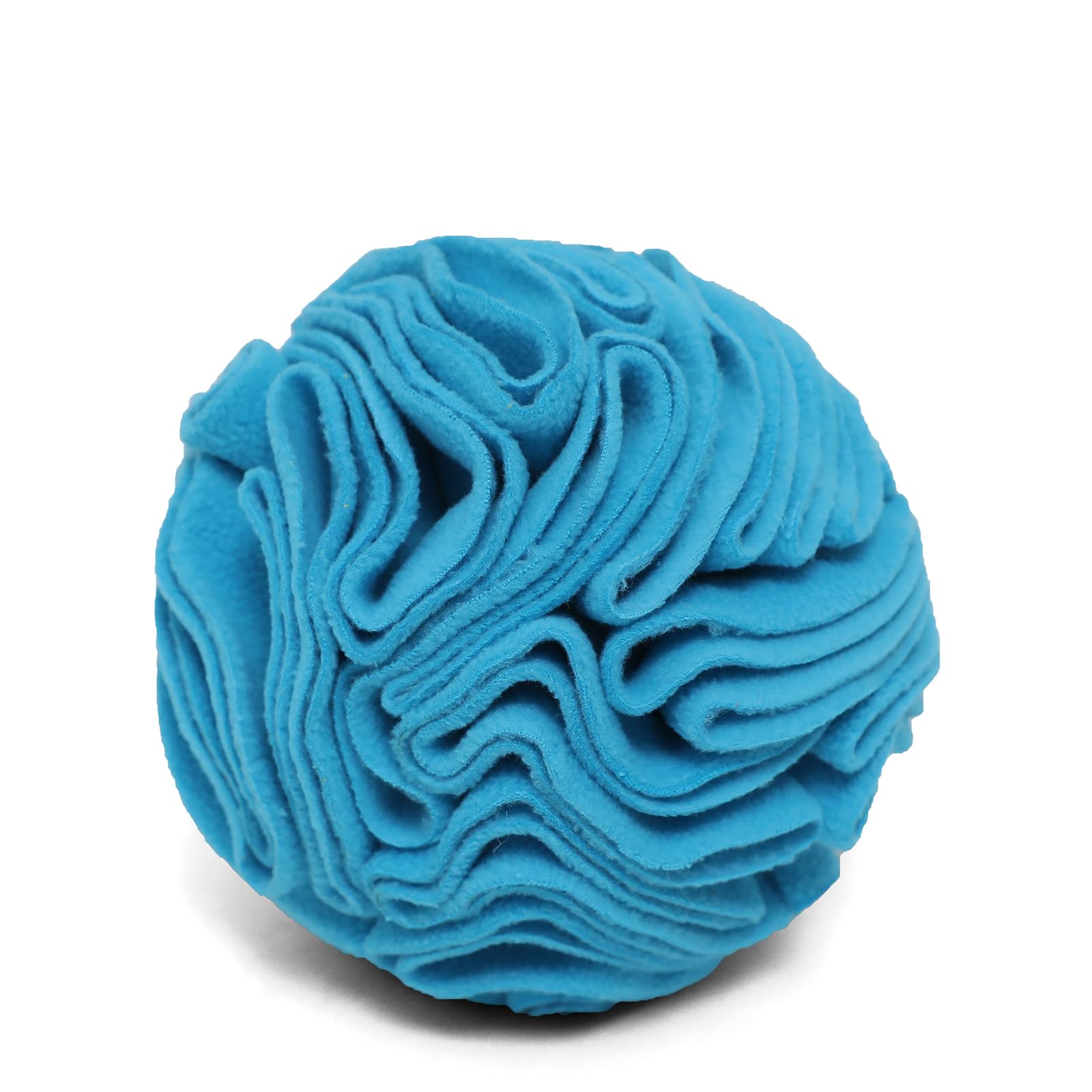 kmirepa Blue Snuffle Ball closeup highlights vibrant color and texture for sniffing play