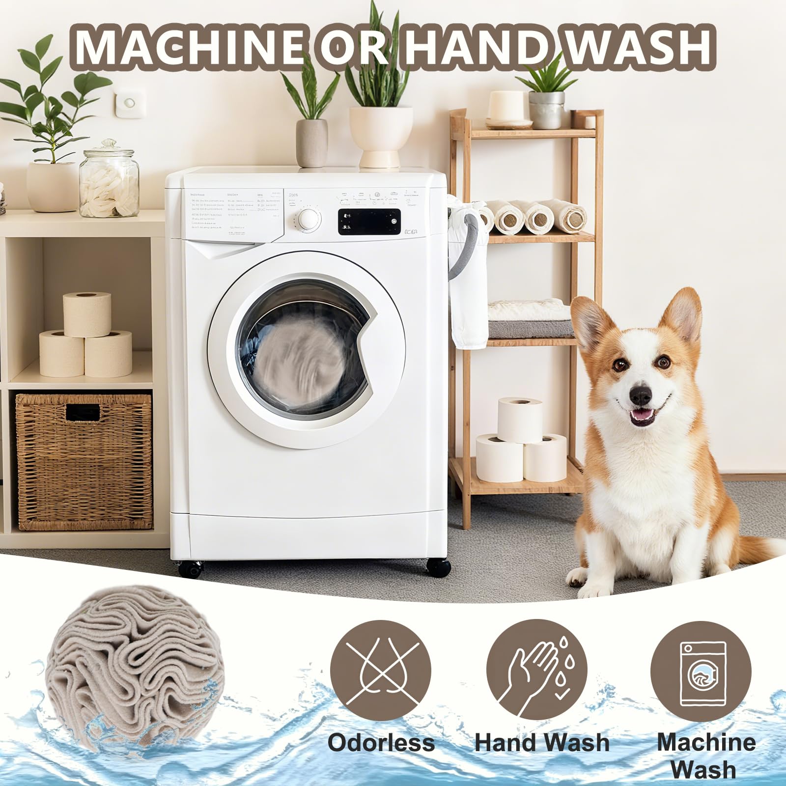 kmirepa light brown color hides paw dirt while blending with decor.