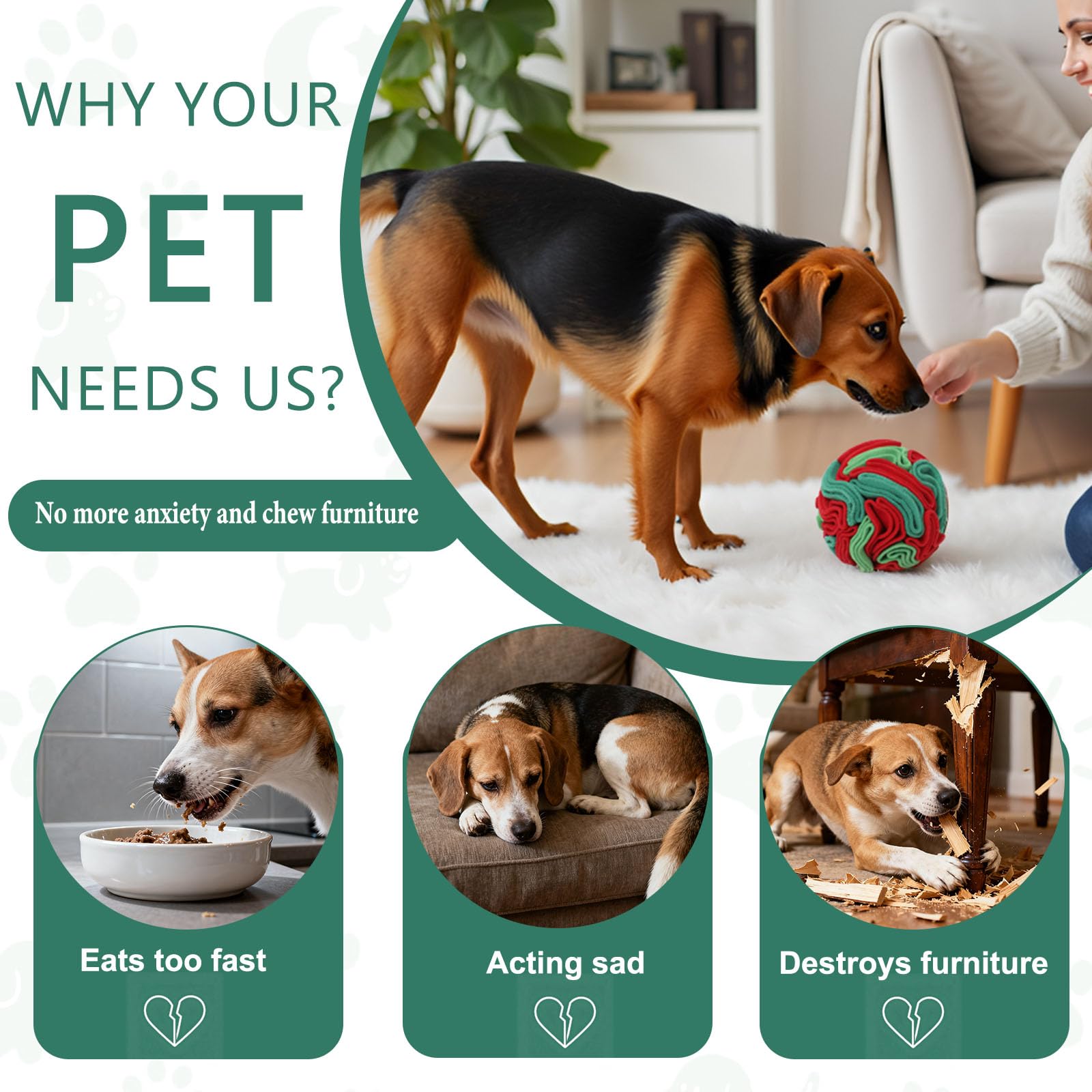 kmirepa Snuffle Ball promotes daily playtime and companionship.