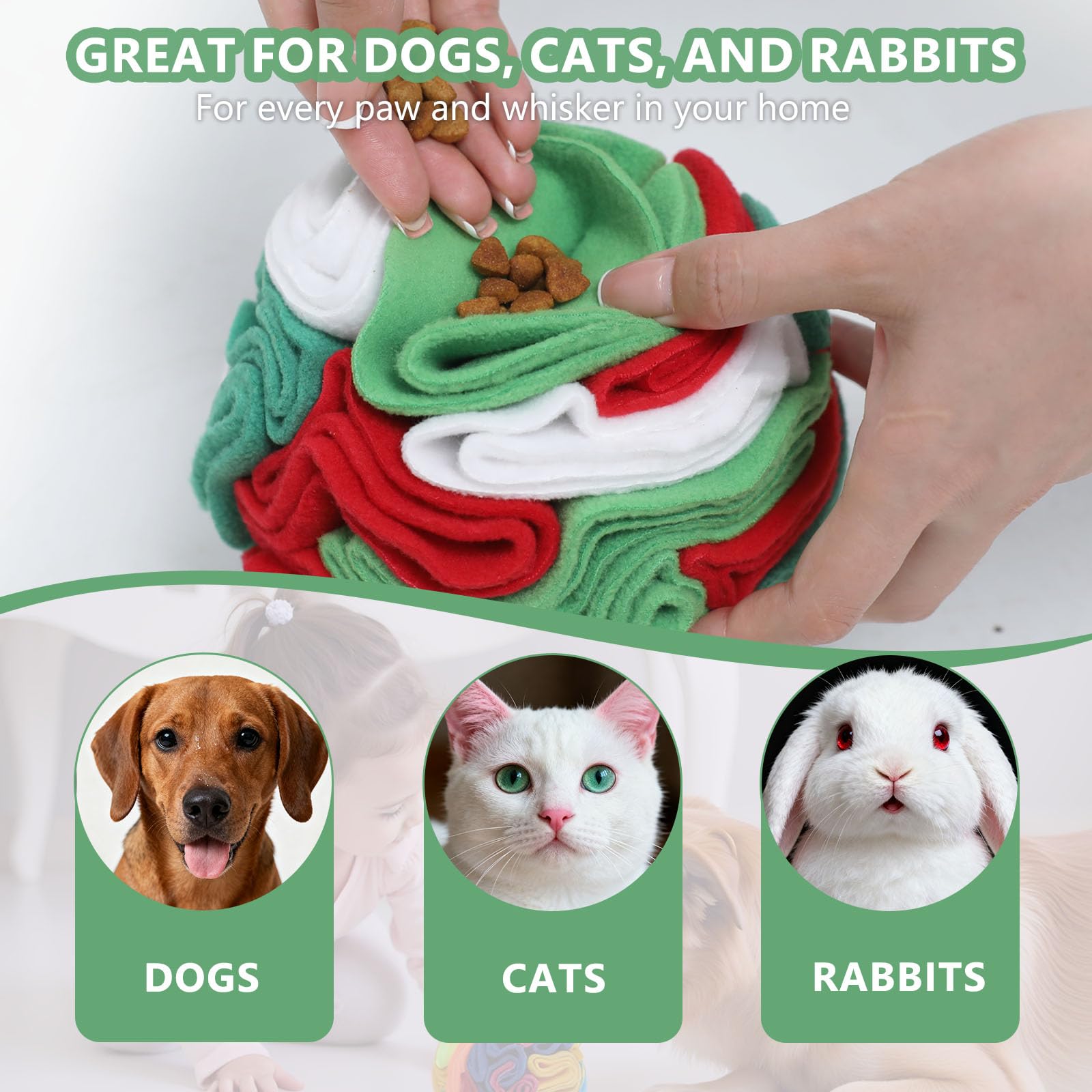 kmirepa snuffle ball dirt hiding design helps keep living spaces cleaner