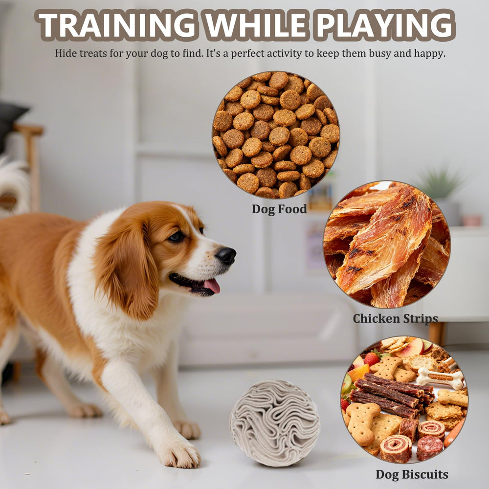 kmirepa snuffle ball for indoor enrichment keeps dogs engaged and calm.