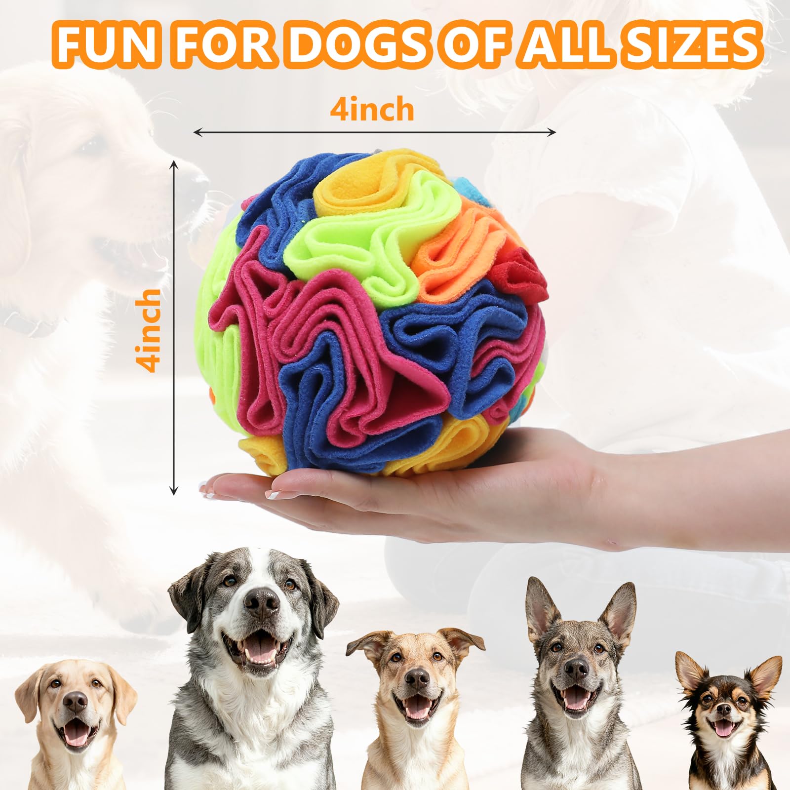 kmirepa Snuffle Ball is machine washable for easy cleanup after play