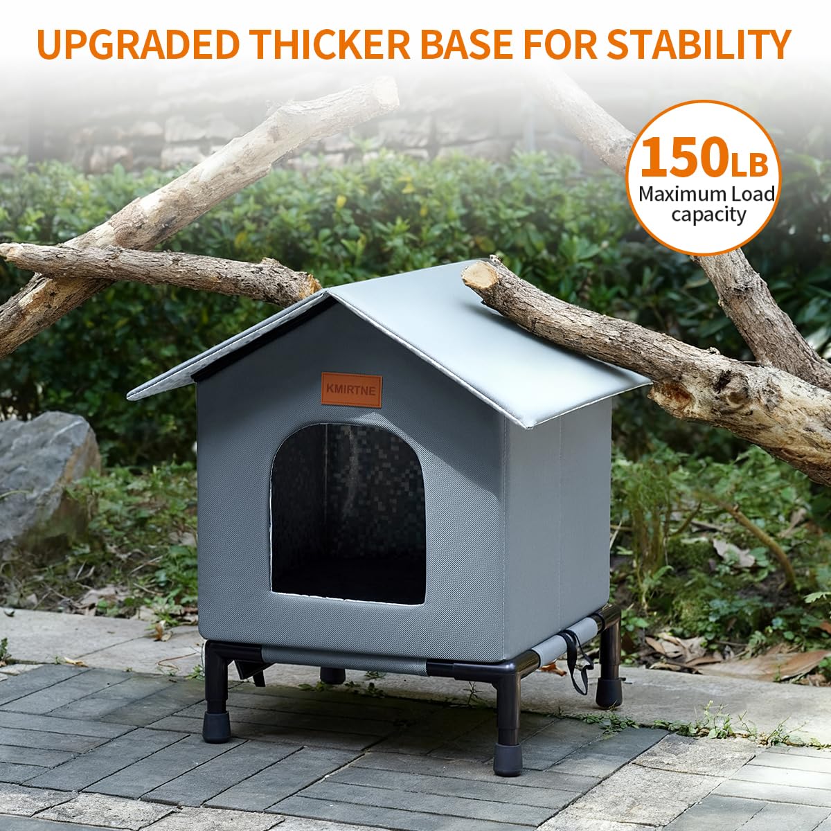 KMIRTNE ground anchors ensure secure placement against wind and rain.
