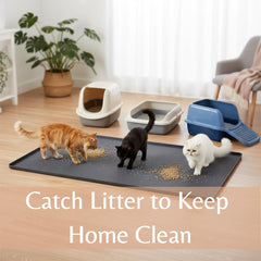 Kmiyivi flat surface easy-clean mat for quick vacuum, wipe, or rinse.