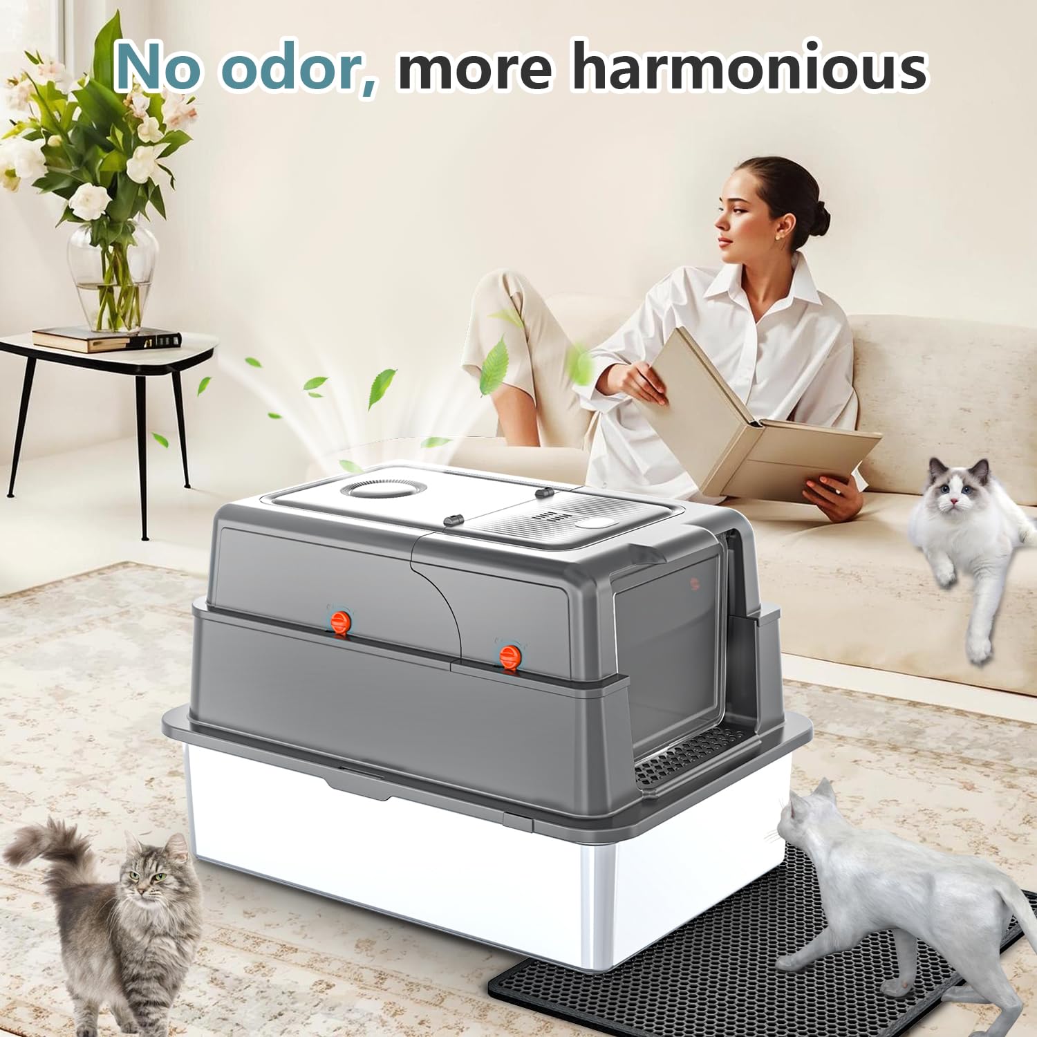 KMNSUN XXXL privacy design helps cats feel secure during use.