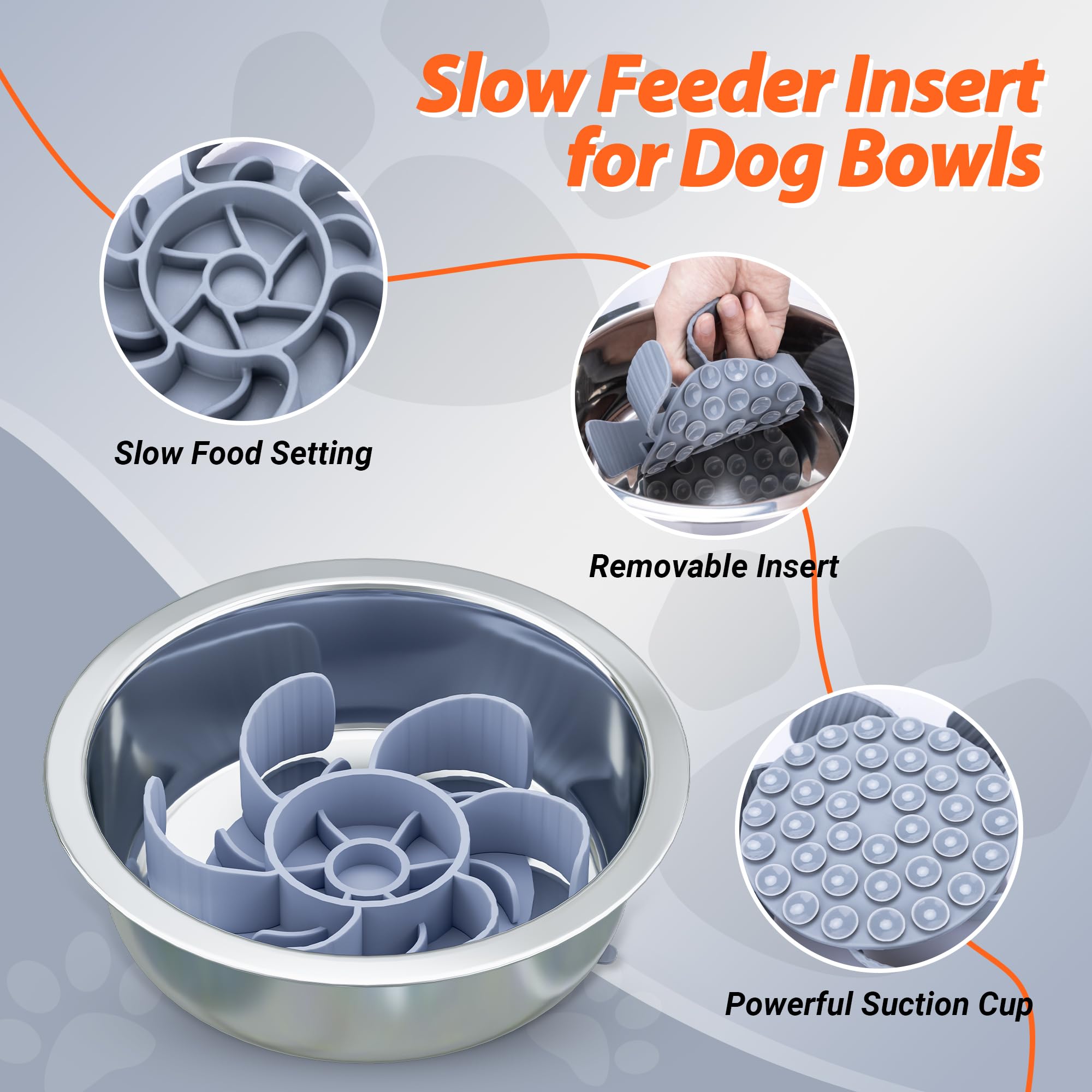 KMXASP two bowls on tile floor show non-slip stability