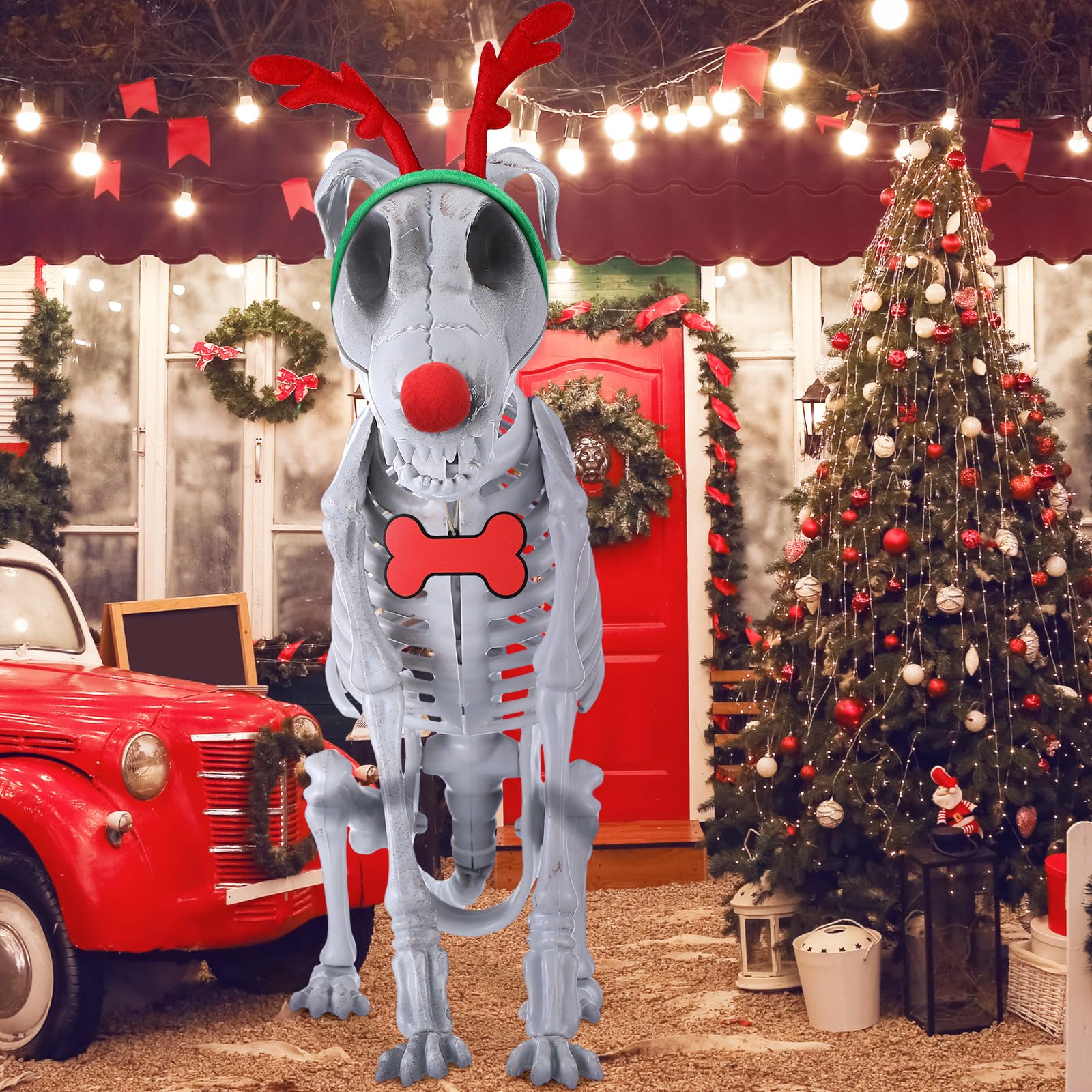 Knitgrip Christmas Halloween yard decor elevates your garden with playful seasonal wonder.