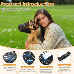KnJuLee dog muzzle breathable-vents enables airflow to keep dogs cool during walks.