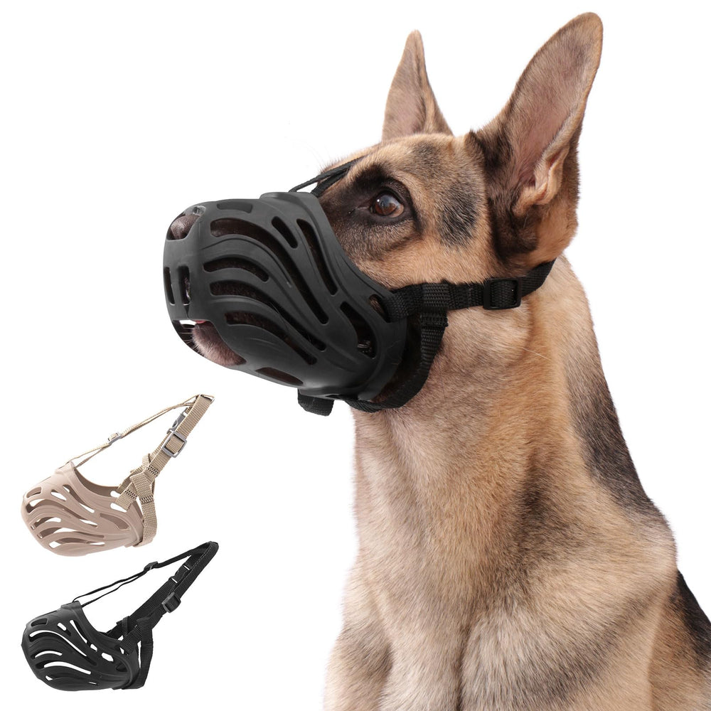 KnJuLee dog muzzle silicone material showcases durable construction for reliable daily use.