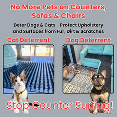 KNRV Commerce scat mats on counter prevent pet access and protect surfaces.