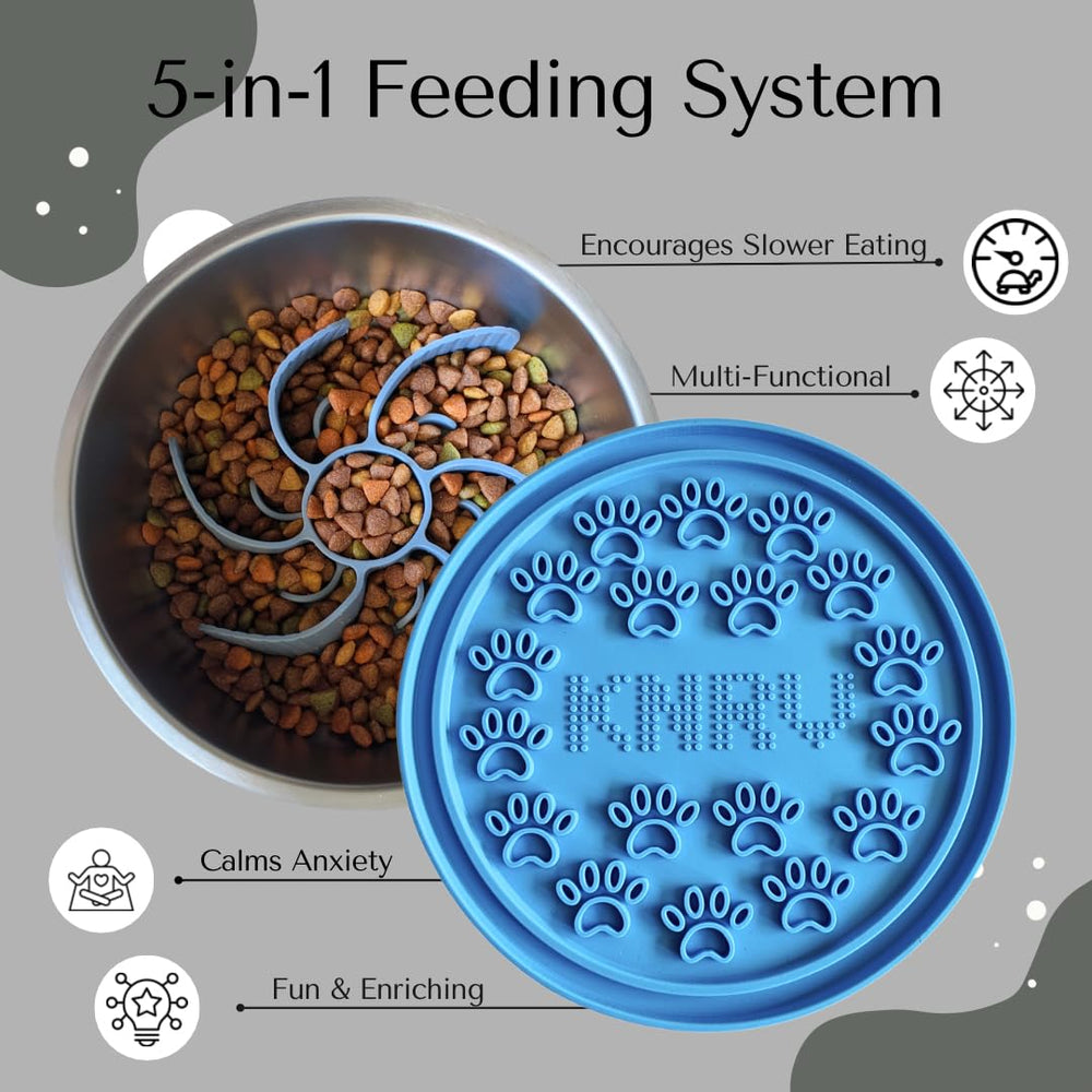 KNRV Commerce slow feeder insert inside encourages controlled feeding.
