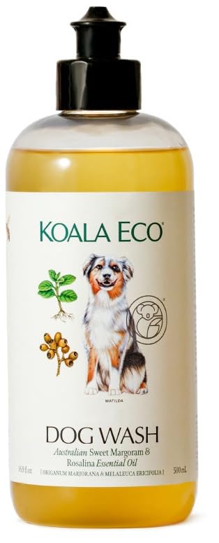 Koala Eco Dog Cleaner packaging highlights recycled bottles and refillable design for sustainable grooming