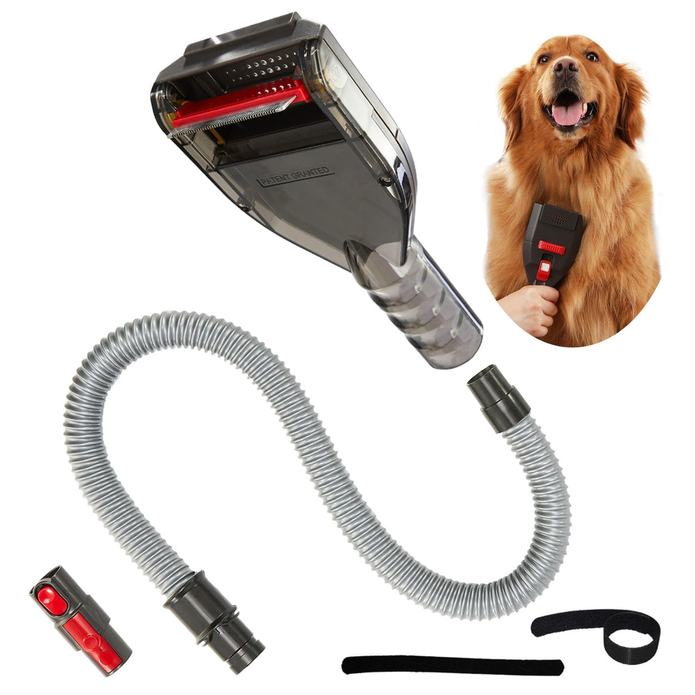 Kodahome dog hair vacuum attachment on Dyson for easy fur cleanup.