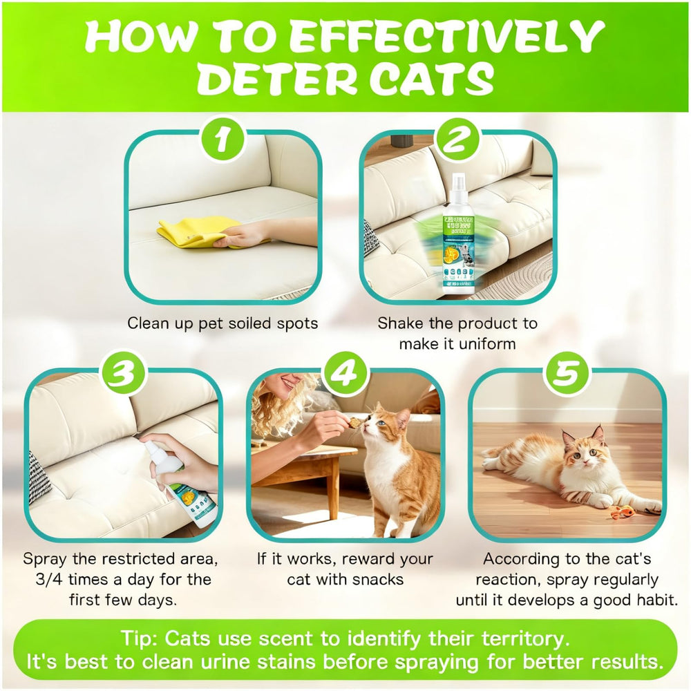 KODASNY Cat Deterrent Spray protects furniture from scratching and chewing