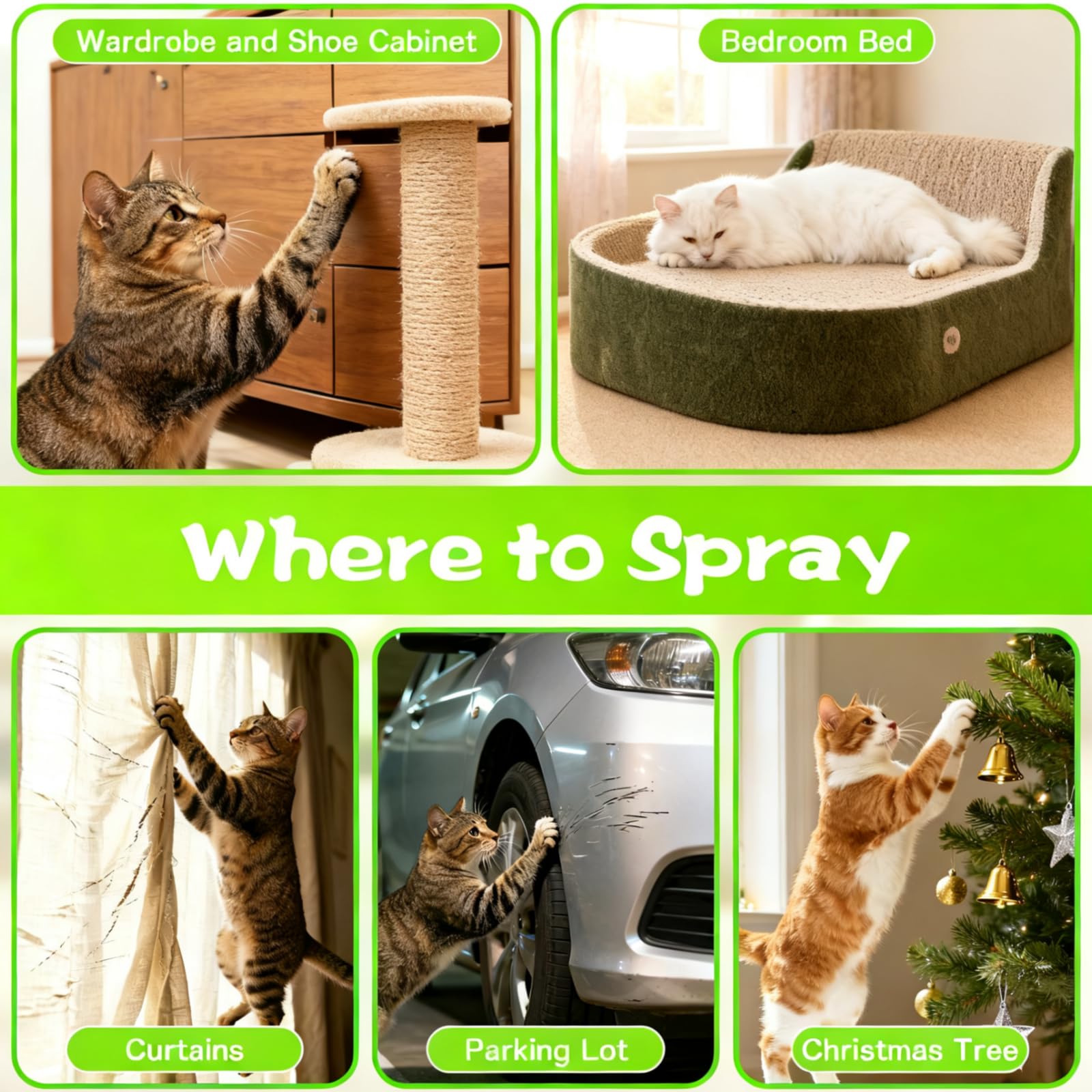 KODASNY Cat Deterrent Spray lemon extract on label highlights plant based formula